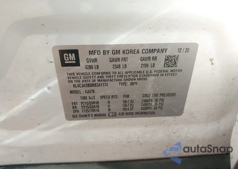 2021 Buick Encore Fwd Preferred from USA, damaged, VIN KL4CJASB0MB341174